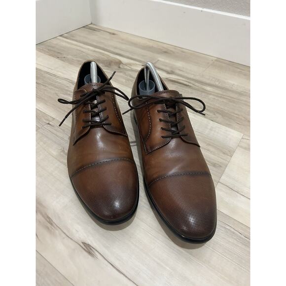Steve Madden Brown Journee Oxford Dress Shoes Lace Up Men's Size 10 - Picture 1 of 11